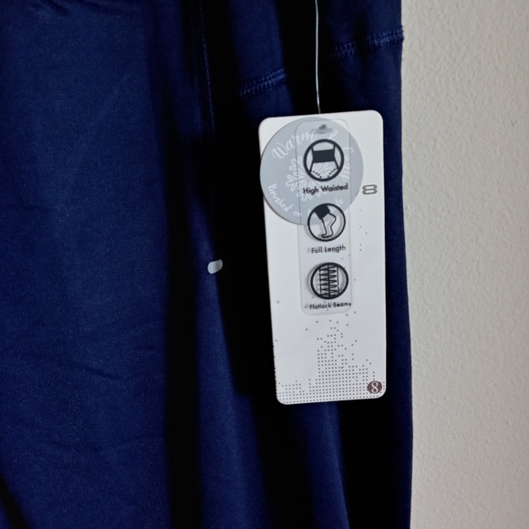 NWT Layers8 Blue reflective detail Qwick Dry leggings - Picture 5 of 10